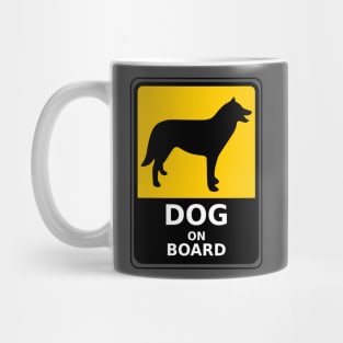 Dog on board warning Mug